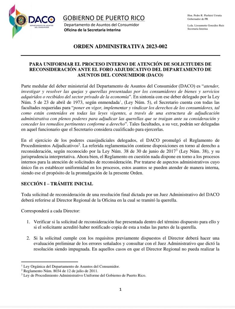 Orden Admnistrativa 2023-002